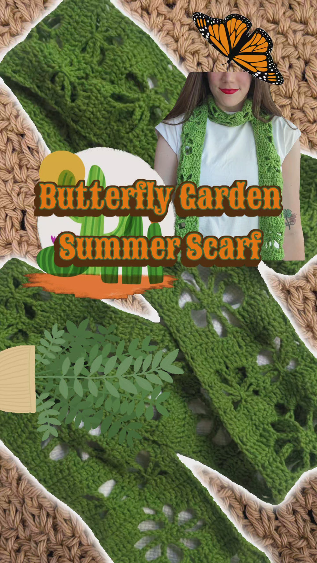 Butterfly Garden Summer Scarf [Pattern]