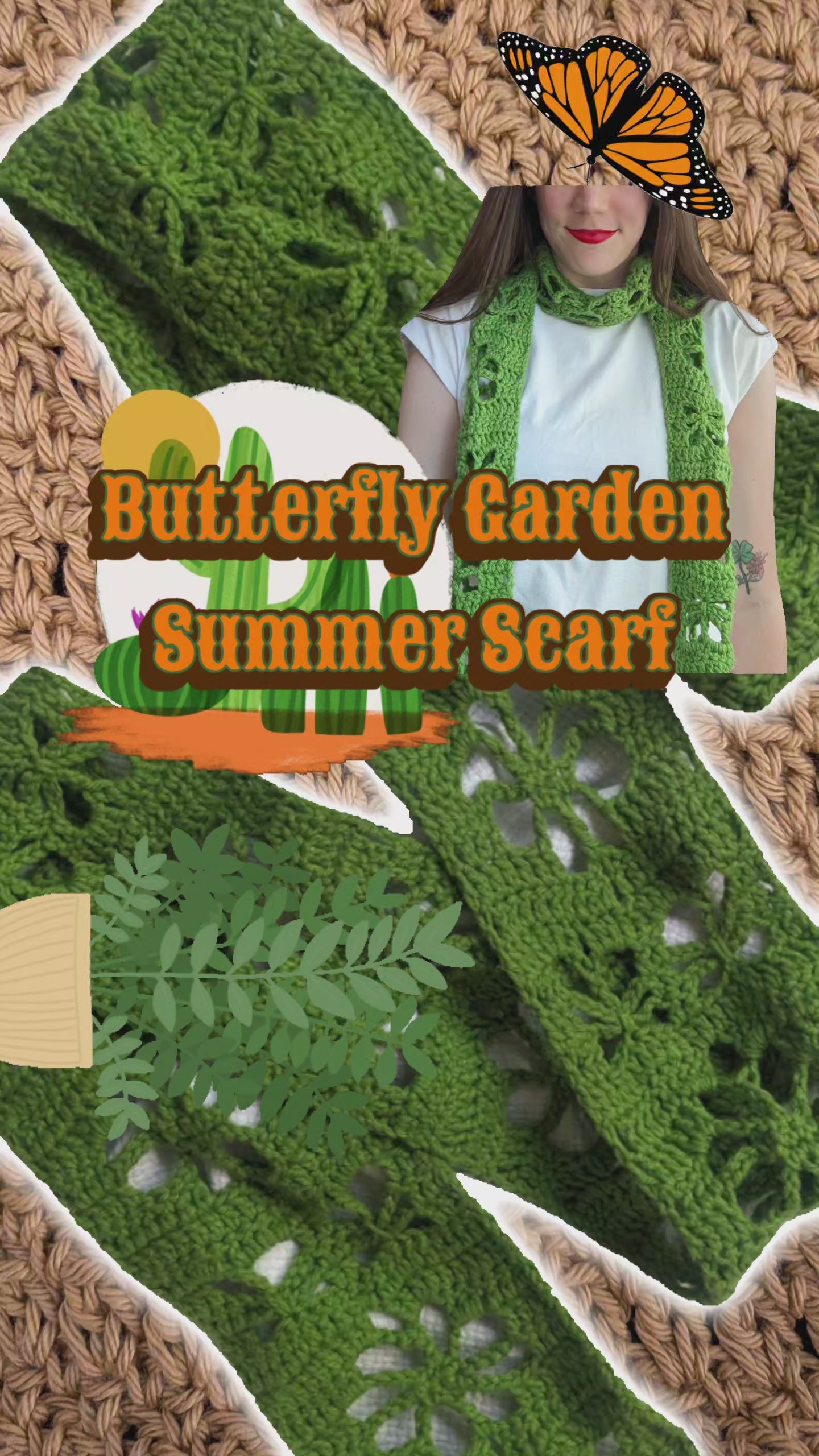 Butterfly Garden Summer Scarf [Pattern]