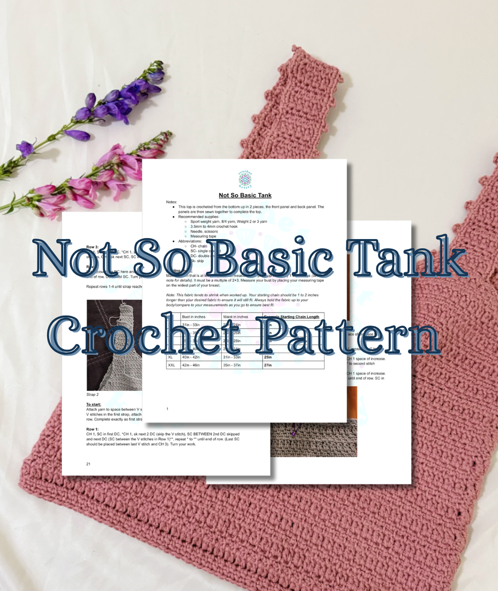 Not So Basic Tank Crochet Pattern